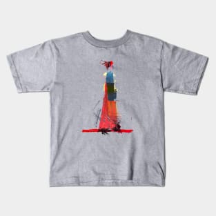 Lady in Red Kimono Kids T-Shirt